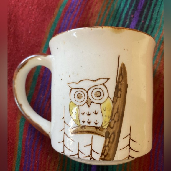 VTG. Speckled Stoneware unmarked Owl Mug! - Picture 7 of 10